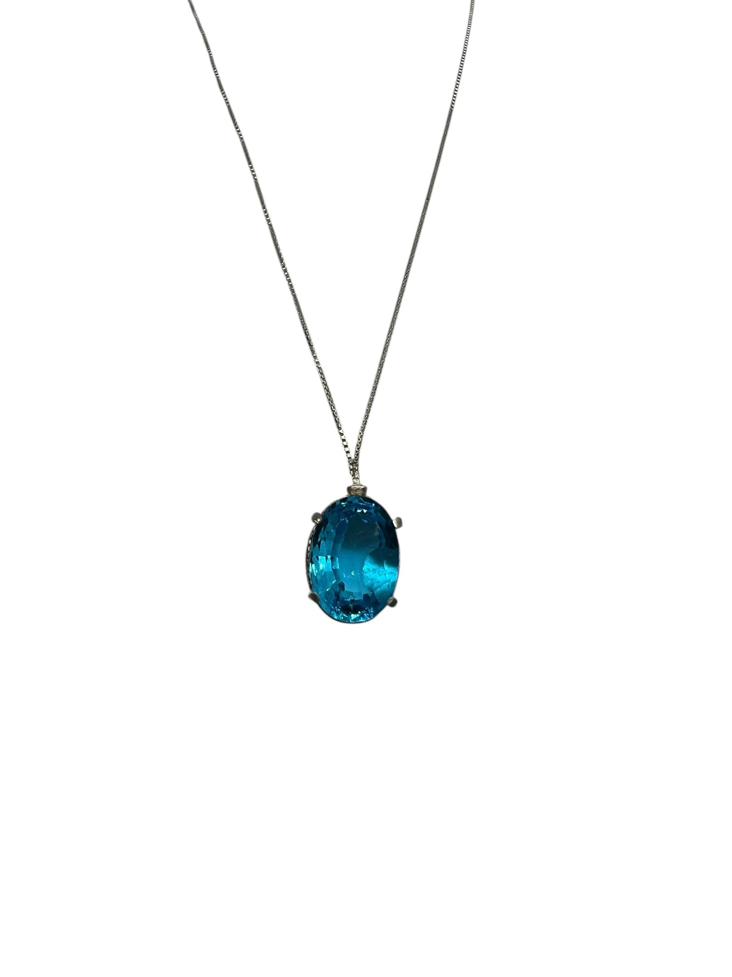 Swiss Topaz Drop Necklace