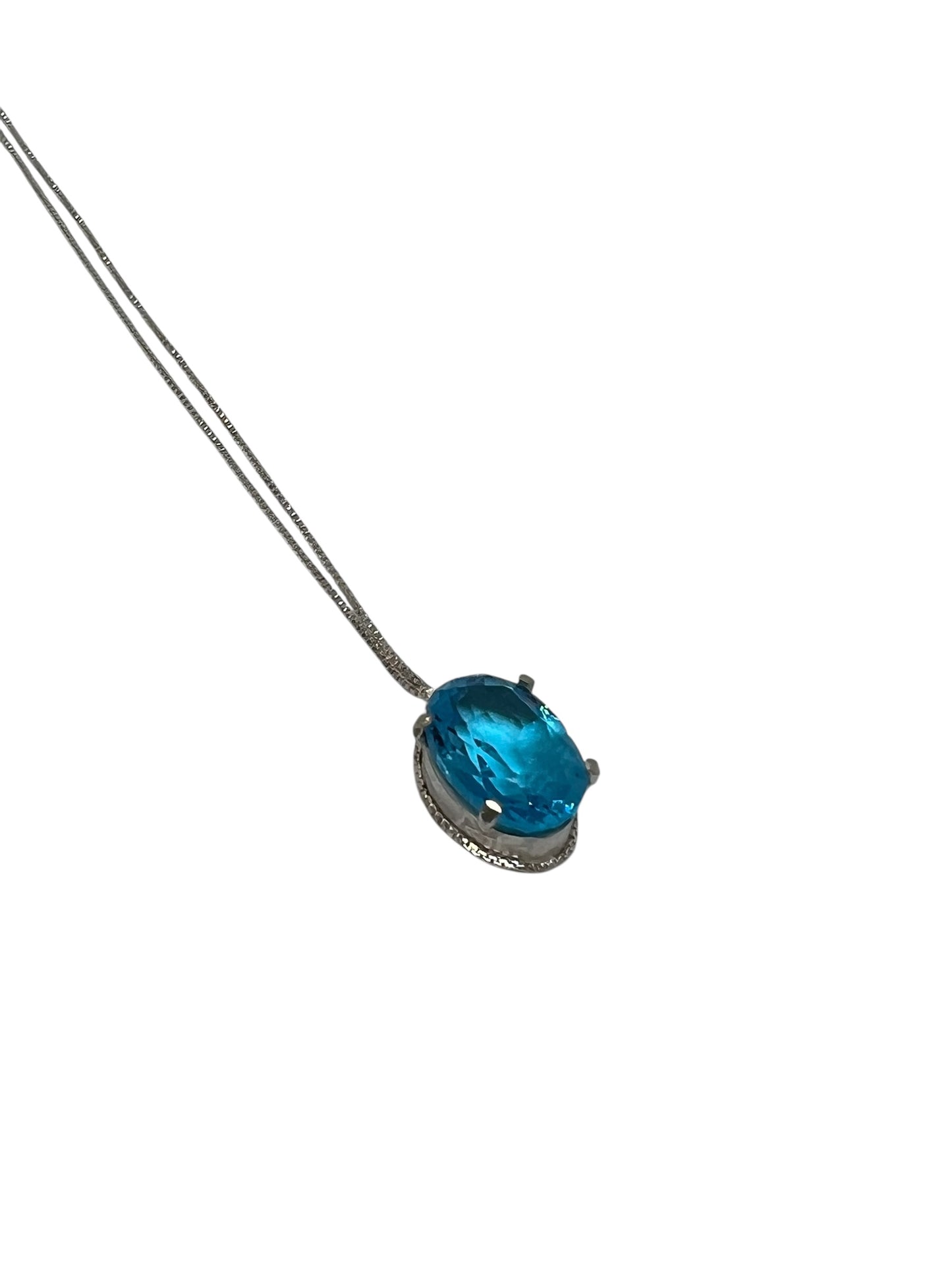 Swiss Topaz Drop Necklace